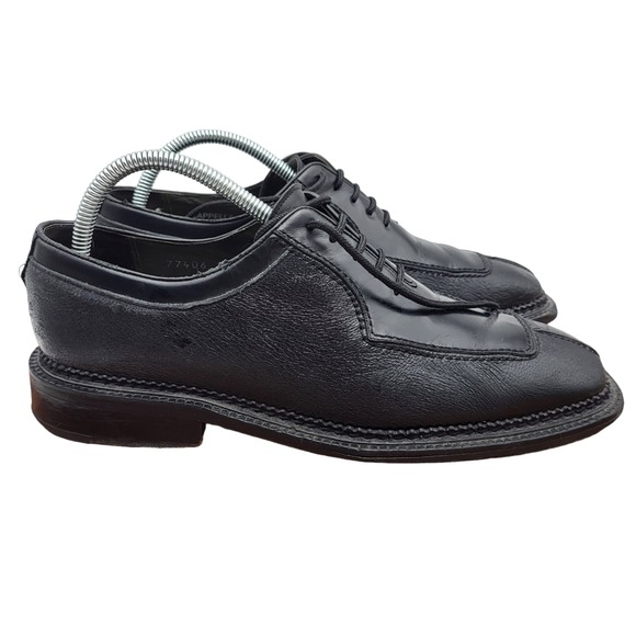 Mezlan Cappella Oxford Dress Shoes Mens Size 8 Black Leather Split Toe Spain - Picture 1 of 15